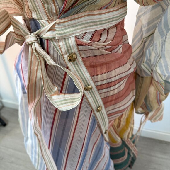 Zimmermann Rebellion Striped Midi Dress - Picture 7 of 11